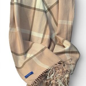 Blue Label Crestridge Wool Blend Scarf with Fringe